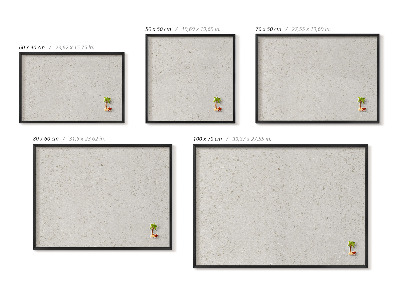 Quadro magnético com moldura preta Grés claro