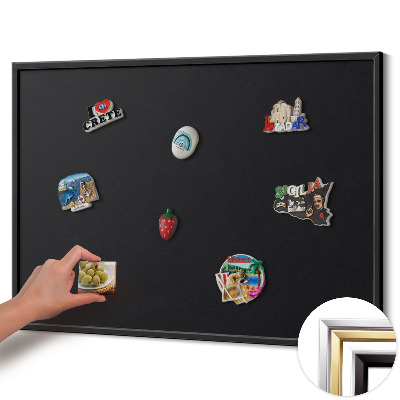 Quadro magnético com moldura preta Cor preta