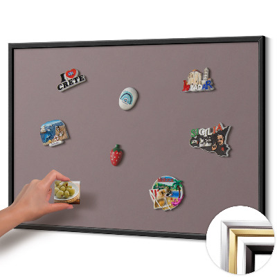 Quadro magnético com moldura preta Cor marrom claro