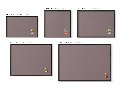 Quadro magnético com moldura preta Cor marrom claro