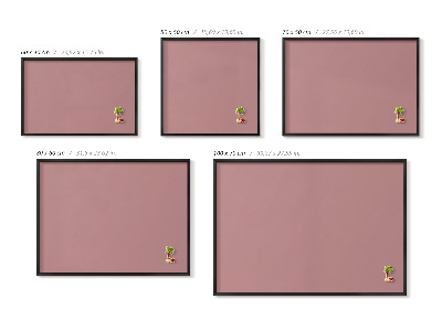 Quadro magnético com moldura preta Cor rosa pastel