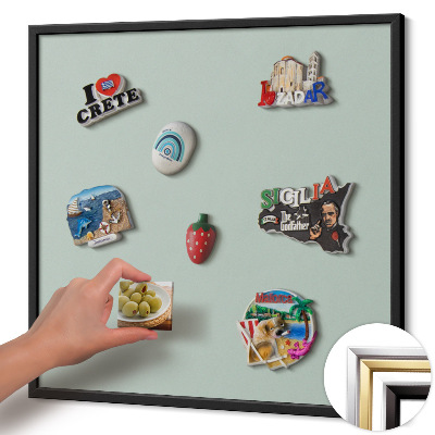 Quadro magnético com moldura preta Cor celadon