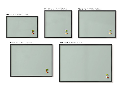 Quadro magnético com moldura preta Cor celadon