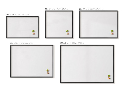 Quadro magnético com moldura preta Cor branca