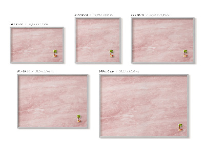 Quadro magnético com moldura prateada Textura de rocha pastel