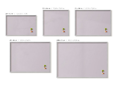 Quadro magnético com moldura prateada Cor lilás