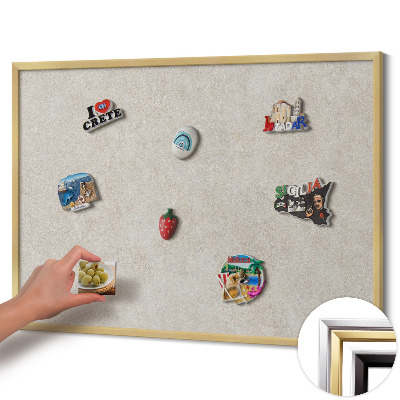 Quadro magnético com moldura dourada Textura sutil de arenito