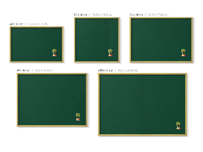 Quadro magnético com moldura dourada Cor verde escuro