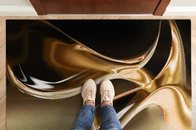 Tapete de entrada Abstração Dourada