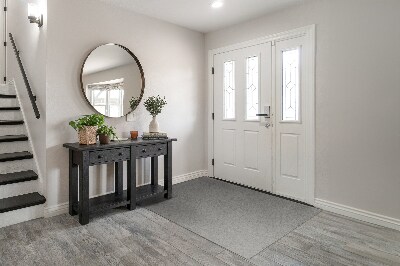 Tapete de entrada Cinza prateado