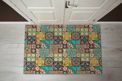 Tapete capacho Padrões geométricos coloridos