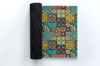 Tapete capacho Padrões geométricos coloridos