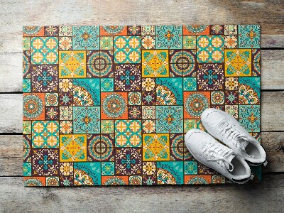 Tapete capacho Padrões geométricos coloridos