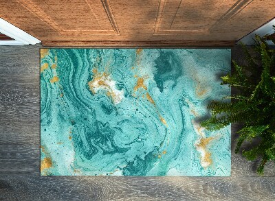 Tapete de entrada Mármore turquesa