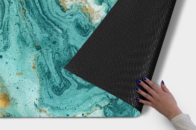 Tapete de entrada Mármore turquesa