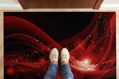 Tapete capacho Abstração vermelha