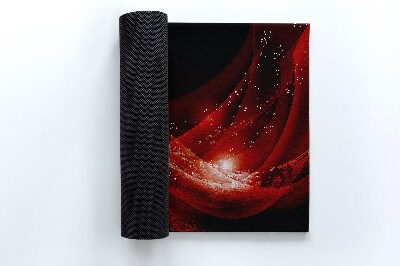 Tapete capacho Abstração vermelha