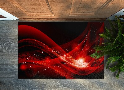 Tapete capacho Abstração vermelha