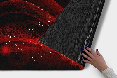 Tapete capacho Abstração vermelha