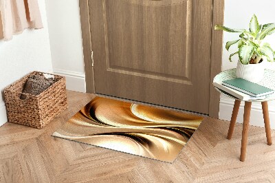 Tapete capacho Abstração Dourada