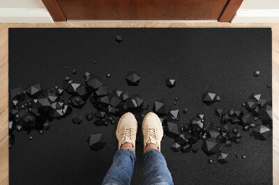 Tapete de entrada Abstração Geométrica Preta