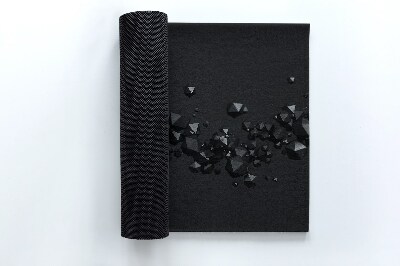 Tapete de entrada Abstração Geométrica Preta