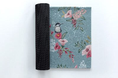 Tapete de entrada Pássaros Flores