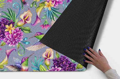 Tapete de entrada Flores Pássaros