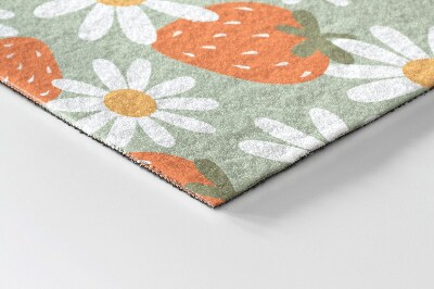 Tapete de entrada Flores de morango