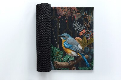 Tapete de entrada Flores de pássaros