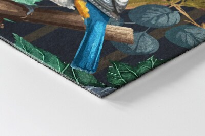 Tapete de entrada Flores de pássaros