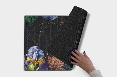 Tapete de entrada Flores de pássaros