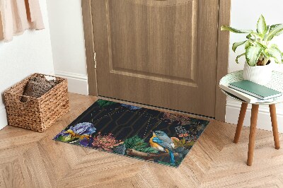 Tapete de entrada Flores de pássaros