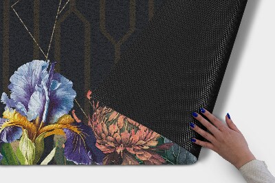 Tapete de entrada Flores de pássaros