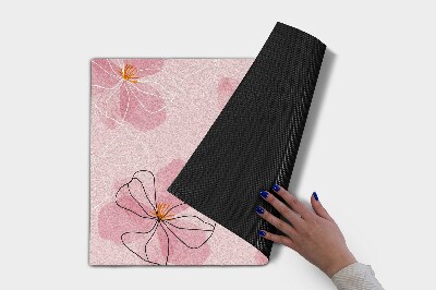 Tapete capacho Flores cor de rosa