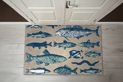 Tapete capacho Padrão de peixe
