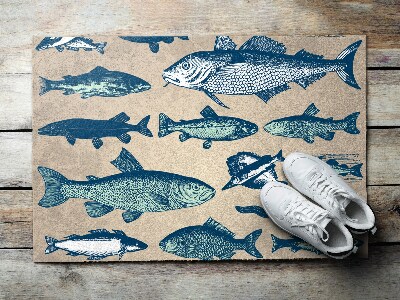 Tapete capacho Padrão de peixe