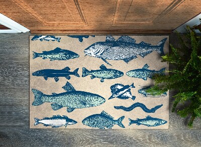 Tapete capacho Padrão de peixe