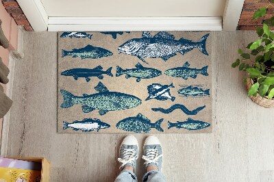 Tapete capacho Padrão de peixe