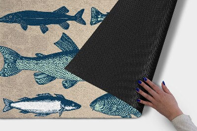 Tapete capacho Padrão de peixe