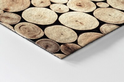 Tapete capacho toras de madeira