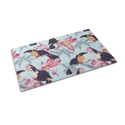 Tapete de entrada Pássaros Flores