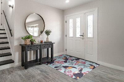 Tapete de entrada Pássaros Flores