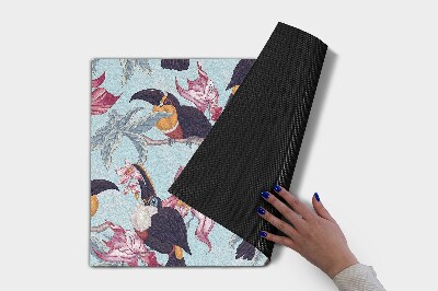 Tapete de entrada Pássaros Flores