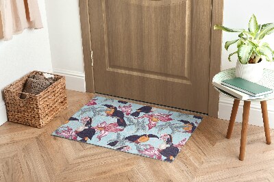 Tapete de entrada Pássaros Flores