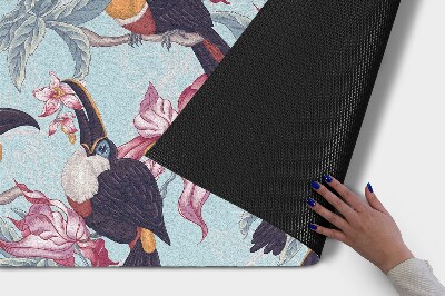 Tapete de entrada Pássaros Flores