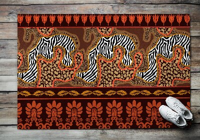 Tapete capacho Resumo de animais da África