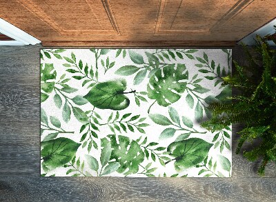 Tapete de entrada Folhas de Monstera