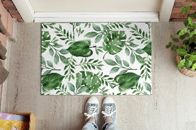 Tapete de entrada Folhas de Monstera