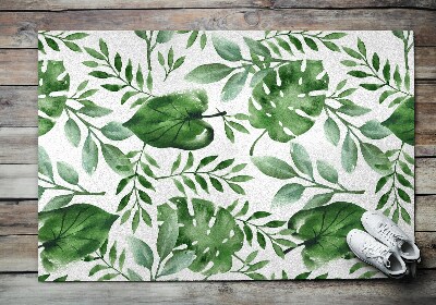 Tapete de entrada Folhas de Monstera